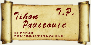 Tihon Pavitović vizit kartica
